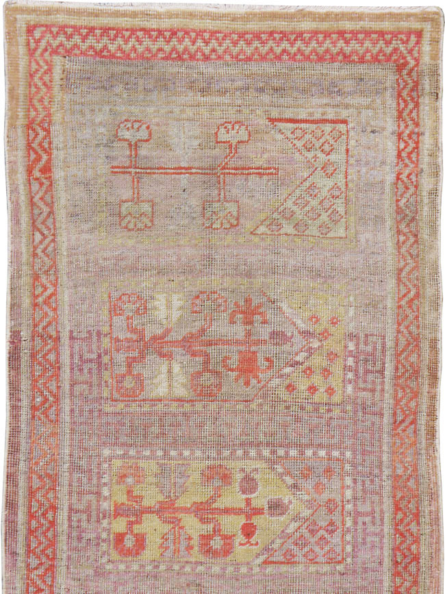 Vintage East Turkestan Khotan Saph Runner, No.17646 - Gss