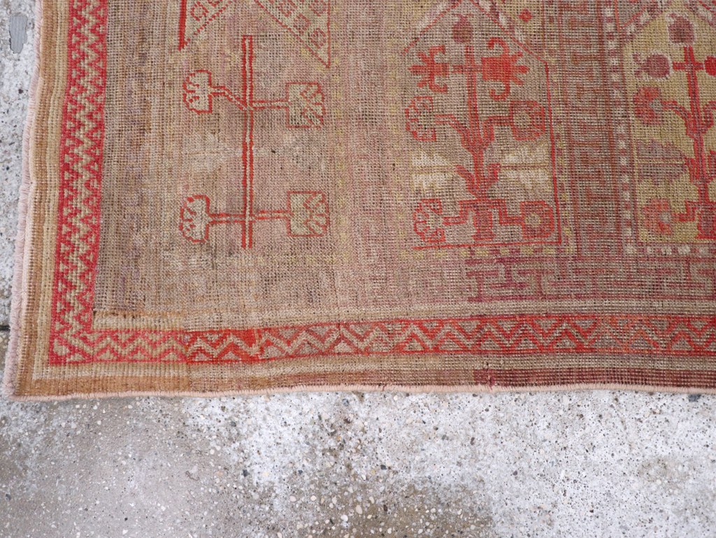 Vintage East Turkestan Khotan Saph Runner, No.17646 - Gss