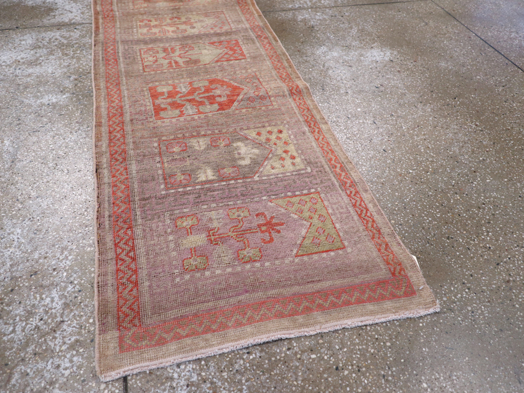Vintage East Turkestan Khotan Saph Runner, No.17646 - Gss