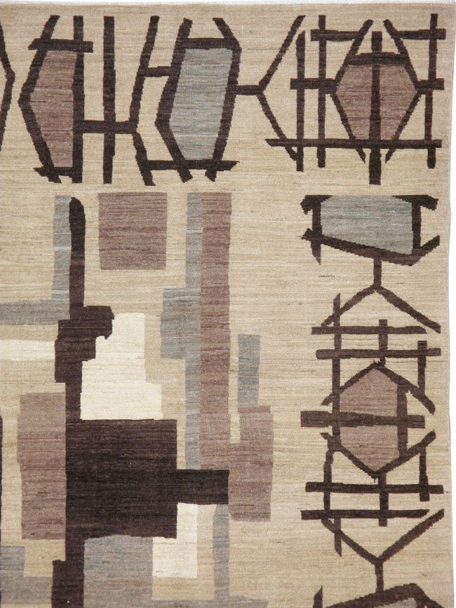 Modernist Persian Tabriz Carpet, No.17696 - Gss