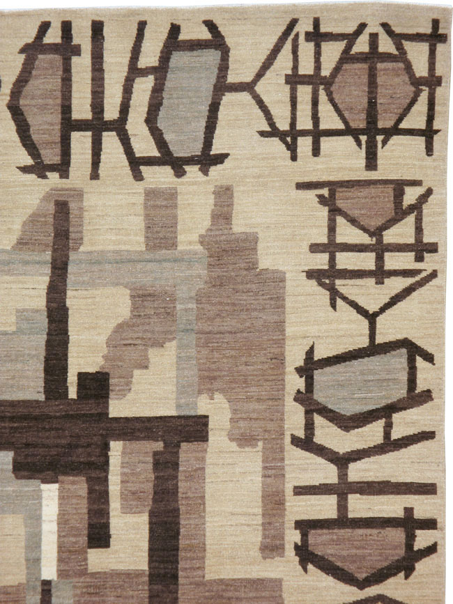 Modernist Persian Tabriz Carpet, No.17696 - Gss