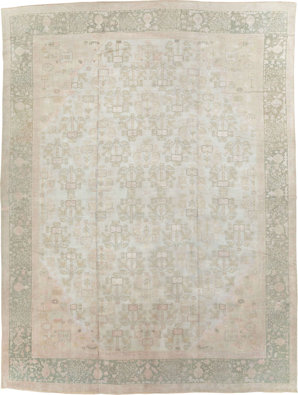 Antique Turkish Oushak Carpet, No.17710 - Gss