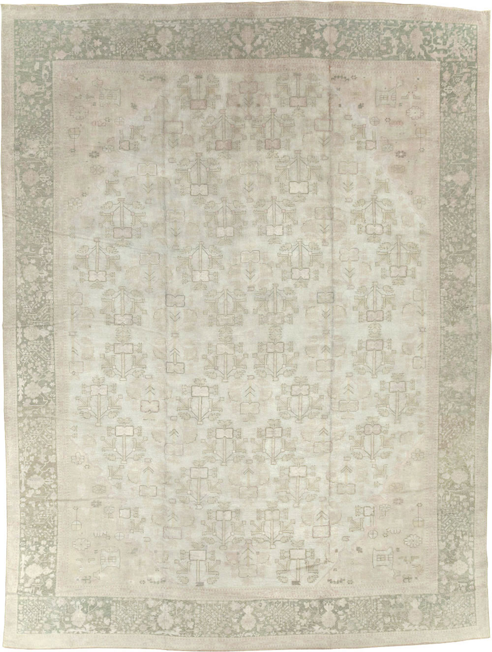 Antique Turkish Oushak Carpet, No.17710 - Gss