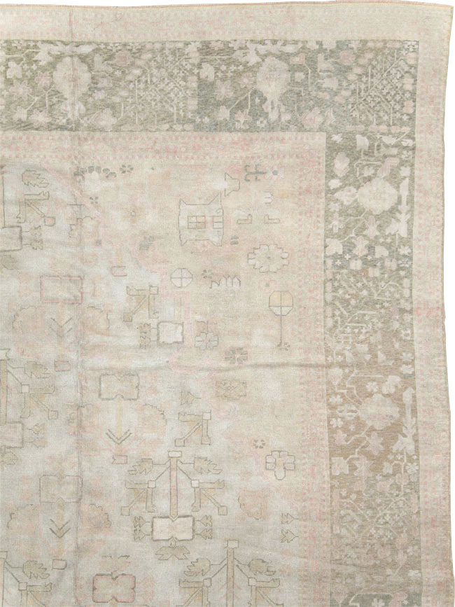 Antique Turkish Oushak Carpet, No.17710 - Gss