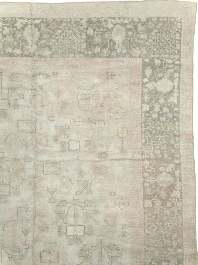 Antique Turkish Oushak Carpet, No.17710 - Gss