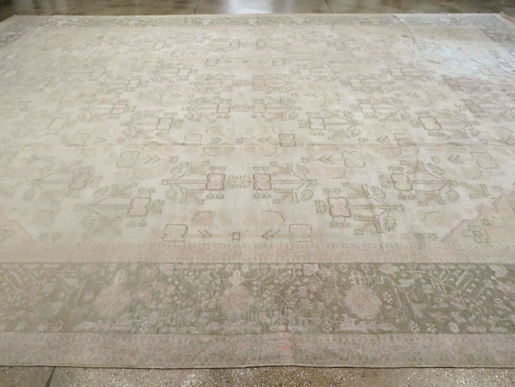 Antique Turkish Oushak Carpet, No.17710 - Gss