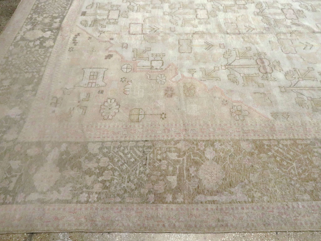 Antique Turkish Oushak Carpet, No.17710 - Gss