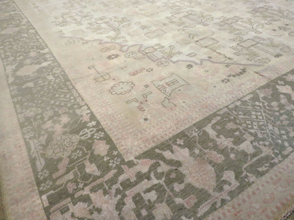 Antique Turkish Oushak Carpet, No.17710 - Gss