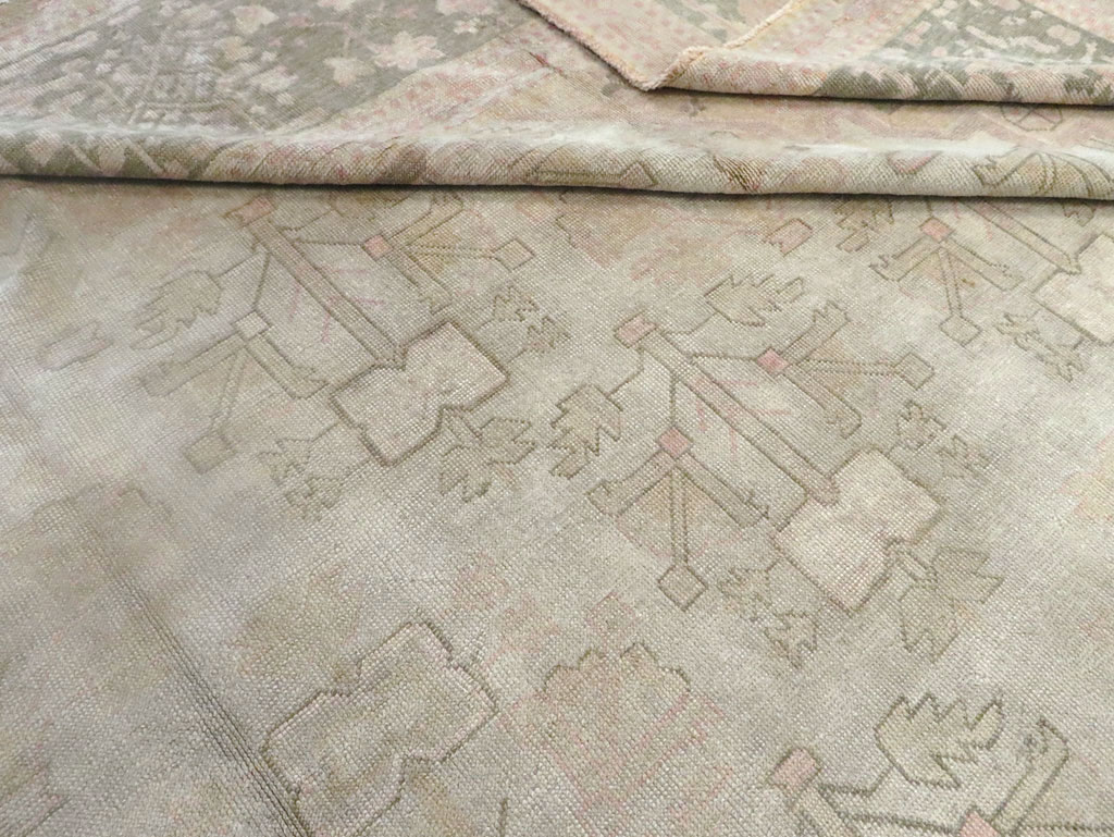 Antique Turkish Oushak Carpet, No.17710 - Gss