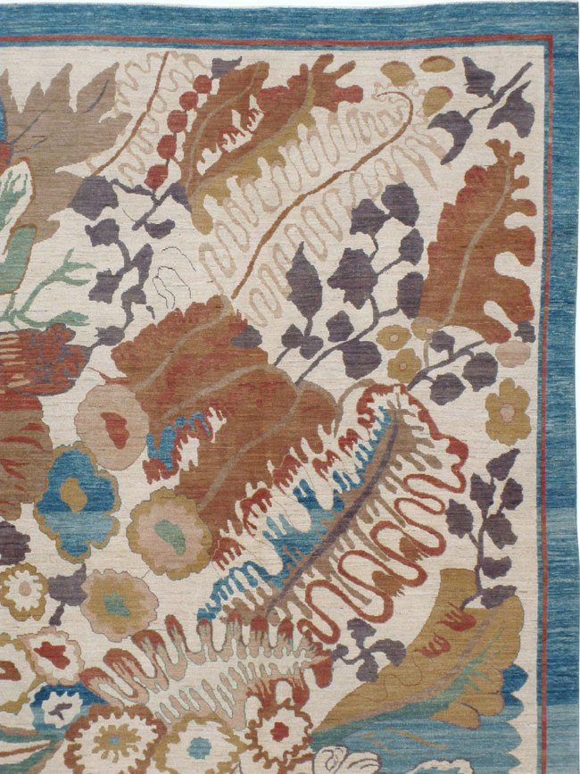 Modernist Persian Tabriz Room Size Carpet, No.17712 - Gss