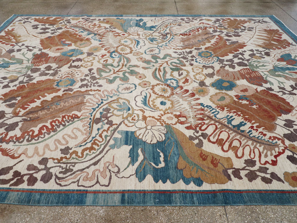 Modernist Persian Tabriz Room Size Carpet, No.17712 - Gss