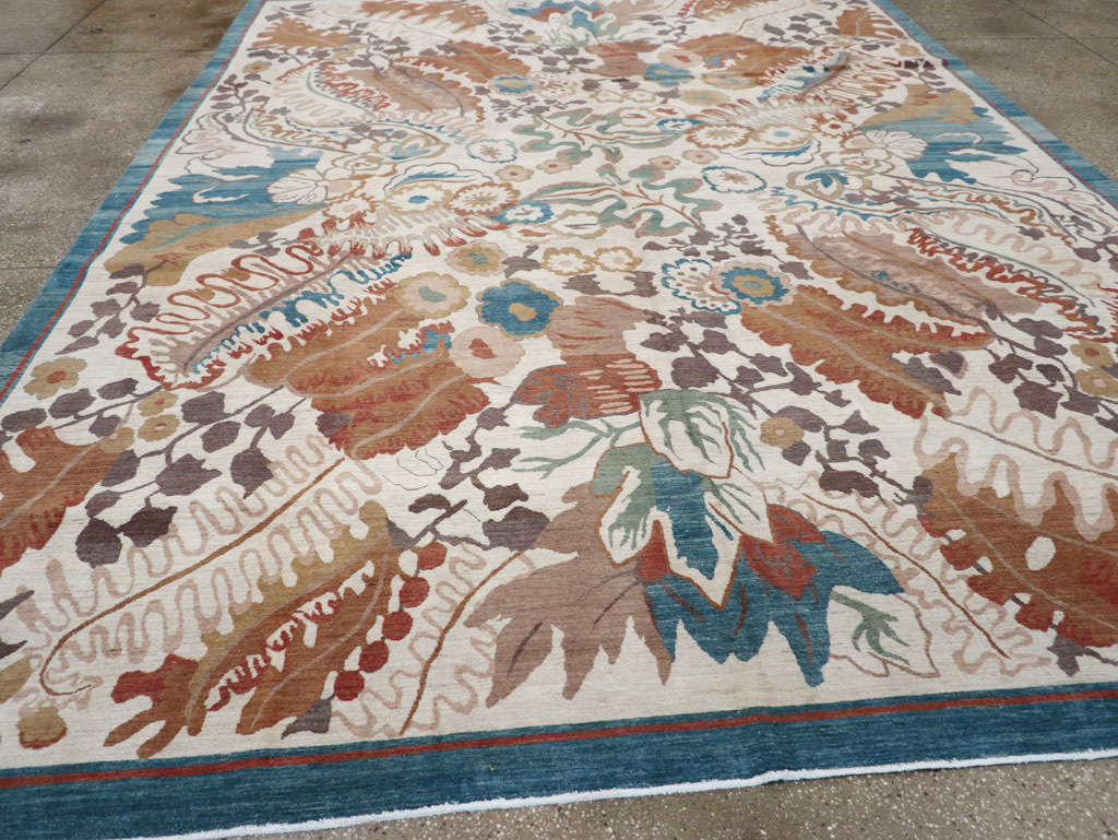 Modernist Persian Tabriz Room Size Carpet, No.17712 - Gss