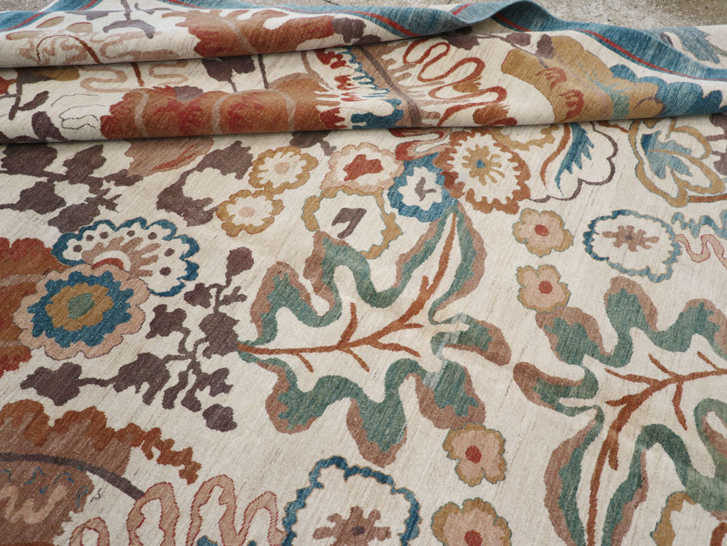 Modernist Persian Tabriz Room Size Carpet, No.17712 - Gss