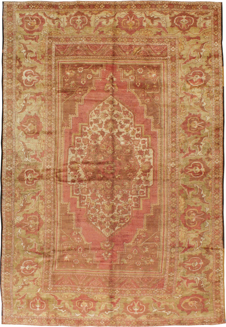 Antique Turkish Oushak Carpet, No.17739 - Gss