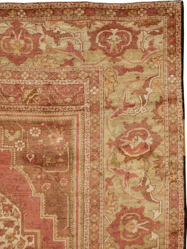 Antique Turkish Oushak Carpet, No.17739 - Gss