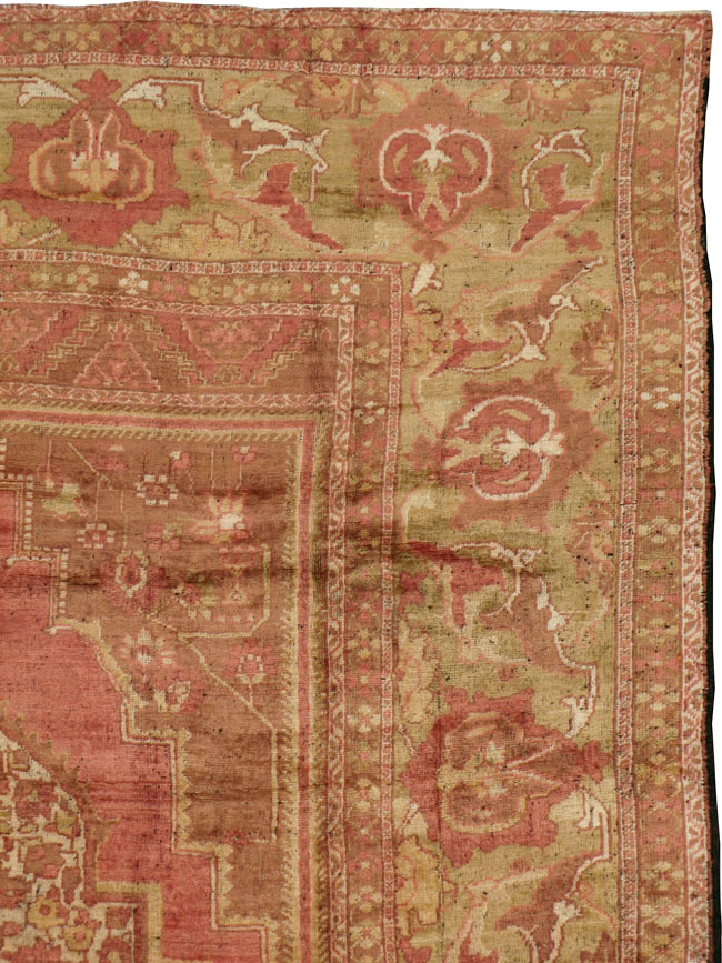 Antique Turkish Oushak Carpet, No.17739 - Gss