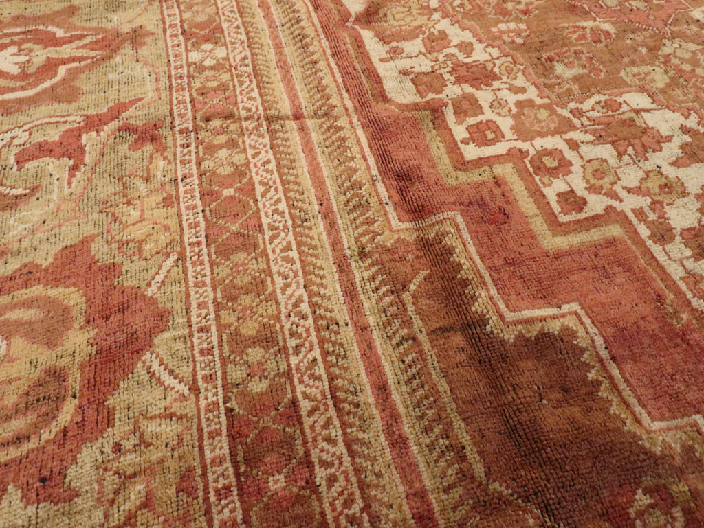 Antique Turkish Oushak Carpet, No.17739 - Gss