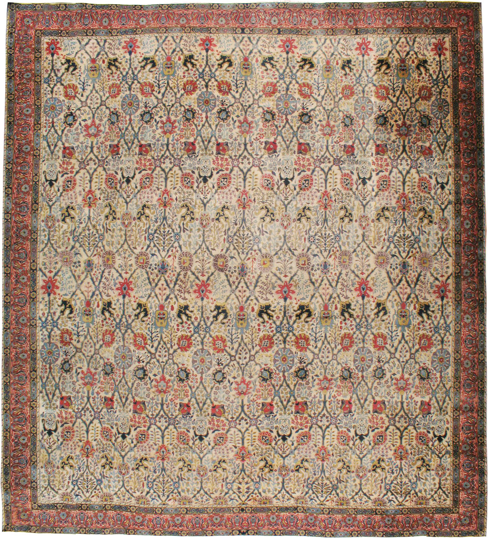 Antique Indian Lahore Square Carpet, No.17752 - Gss