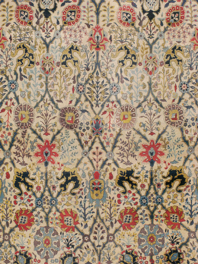 Antique Indian Lahore Square Carpet, No.17752 - Gss