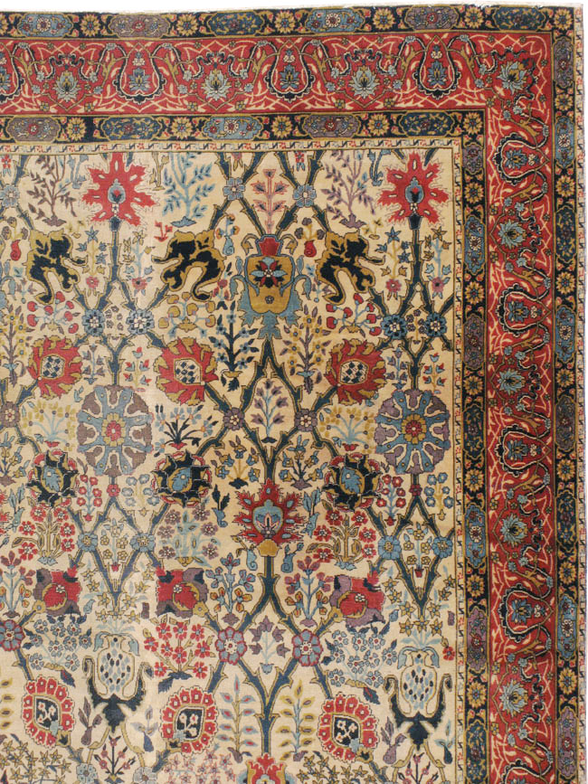 Antique Indian Lahore Square Carpet, No.17752 - Gss