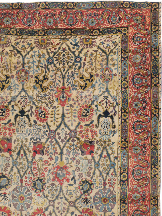 Antique Indian Lahore Square Carpet, No.17752 - Gss