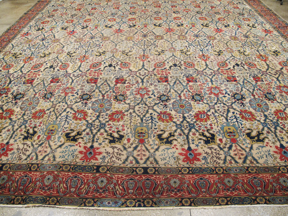 Antique Indian Lahore Square Carpet, No.17752 - Gss