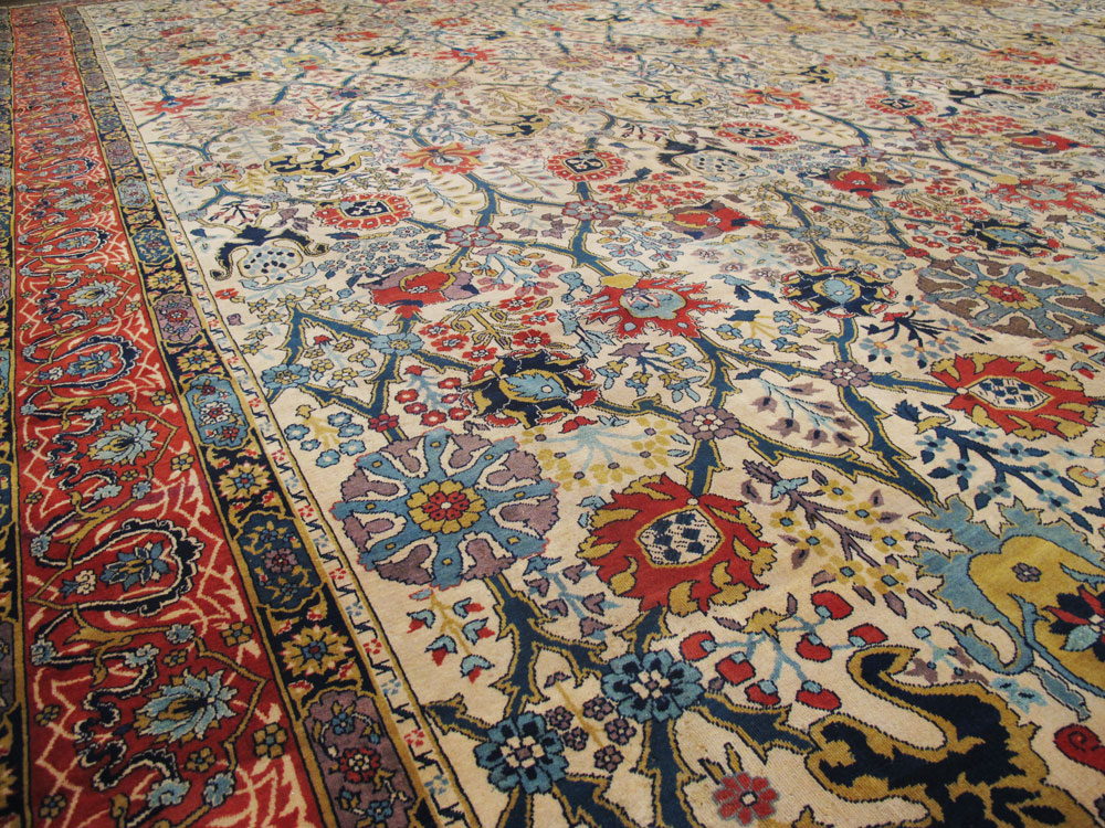 Antique Indian Lahore Square Carpet, No.17752 - Gss