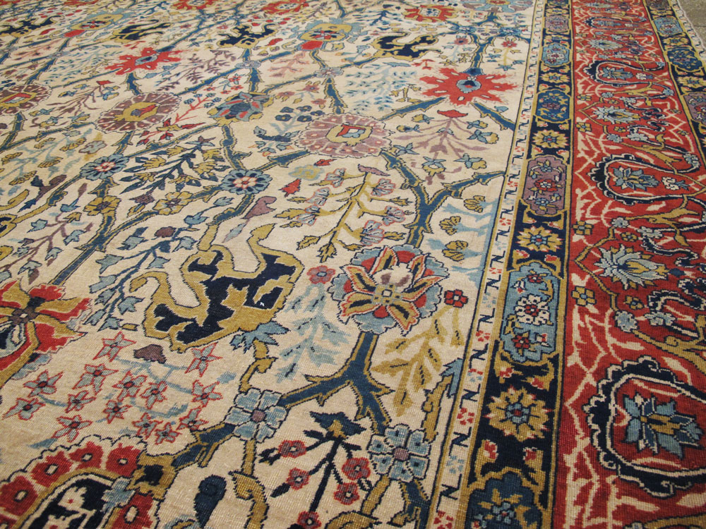 Antique Indian Lahore Square Carpet, No.17752 - Gss