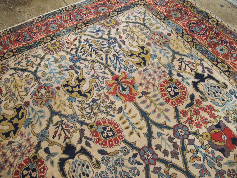 Antique Indian Lahore Square Carpet, No.17752 - Gss