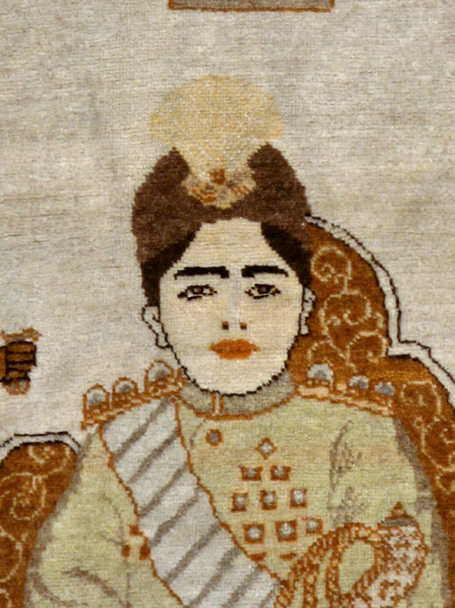 Vintage Persian Tabriz Pictorial Rug, No.17771 - Gss