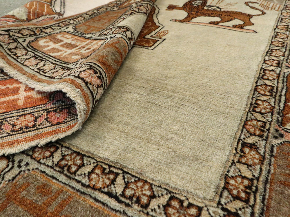 Vintage Persian Tabriz Pictorial Rug, No.17771 - Gss