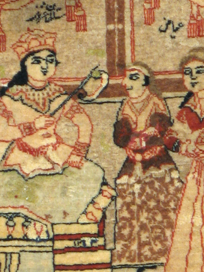 Vintage Persian Tabriz Pictorial Rug, No.17772 - Gss