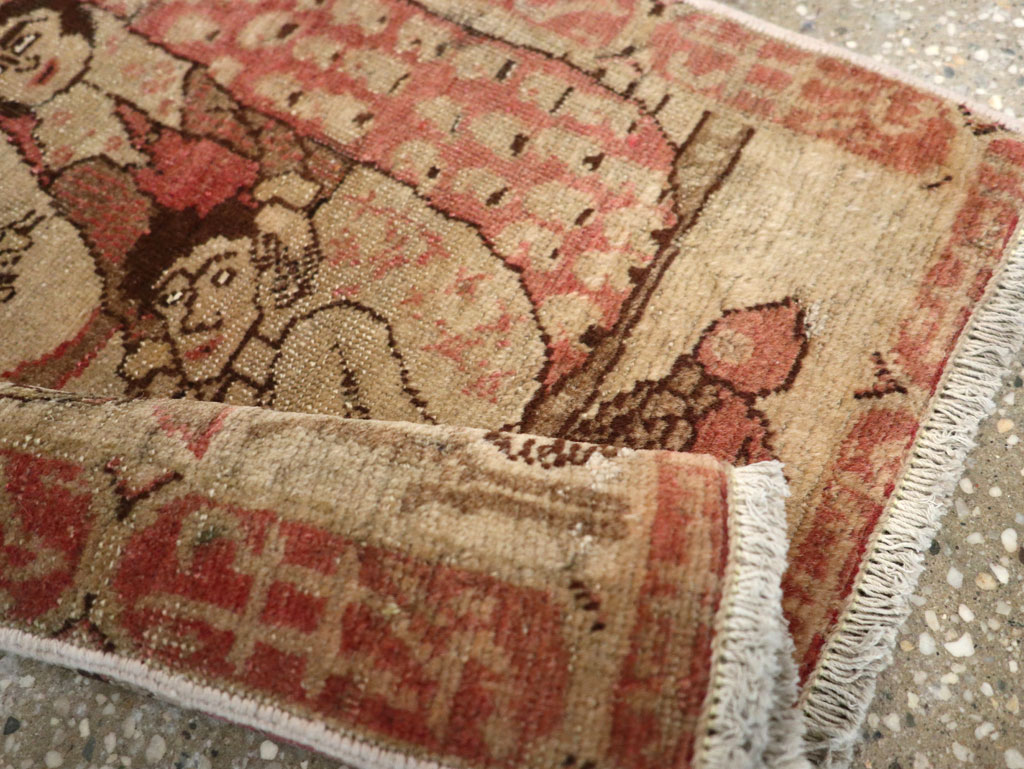 Antique Persian Tabriz Pictorial Rug, No.17773 - Gss