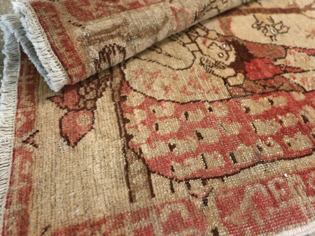 Antique Persian Tabriz Pictorial Rug, No.17773 - Gss