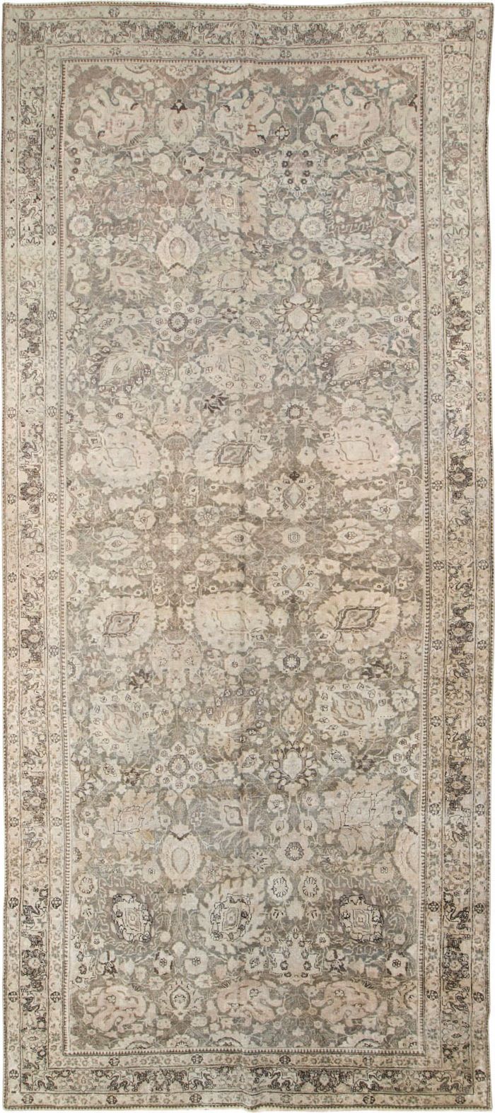 Antique Persian Tabriz Long and Narrow Carpet, No.17782 - Gss