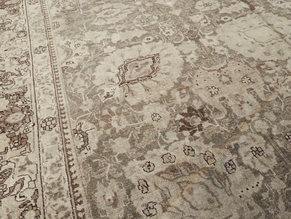 Antique Persian Tabriz Long and Narrow Carpet, No.17782 - Gss