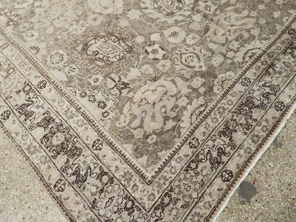 Antique Persian Tabriz Long and Narrow Carpet, No.17782 - Gss