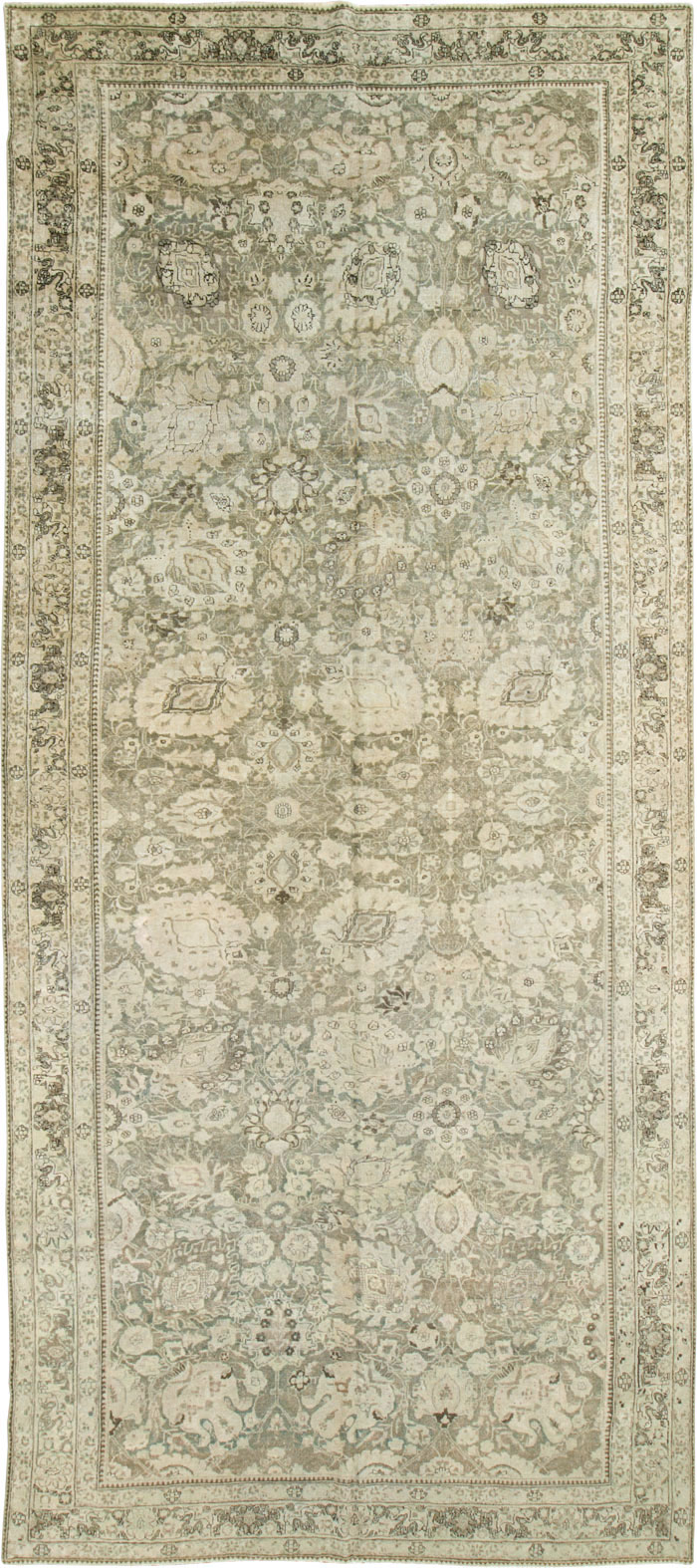 Antique Persian Tabriz Long and Narrow Carpet, No.17782 - Gss