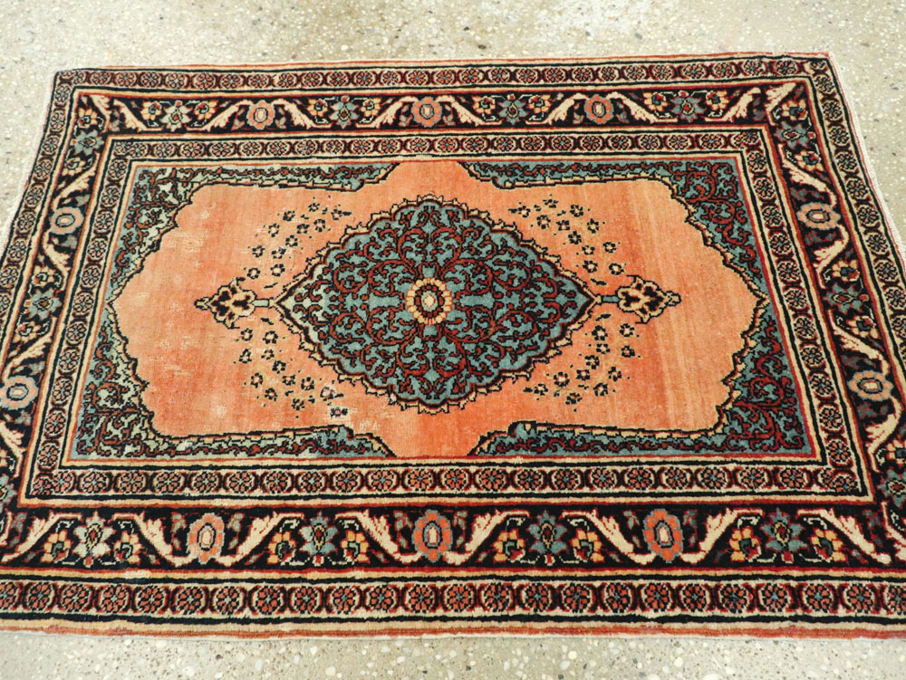 Antique Persian Tabriz Haji Jalili Throw Rug, No.17786 - Gss