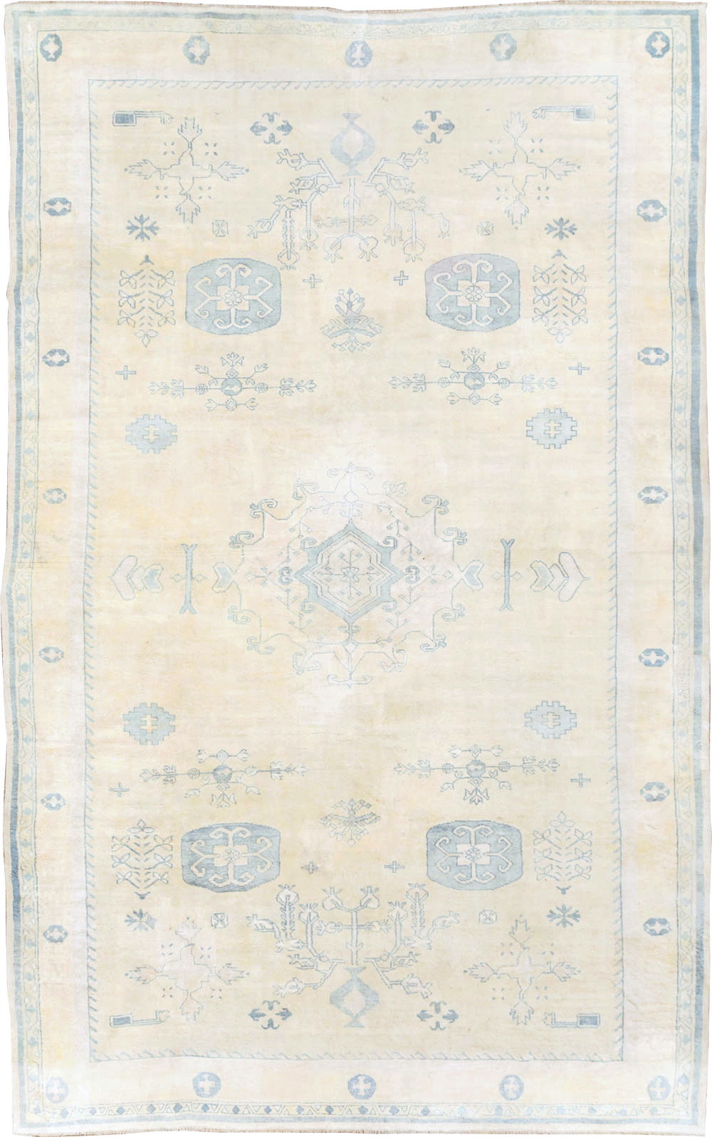 Vintage Cotton Agra Carpet, No.17799 - Gss