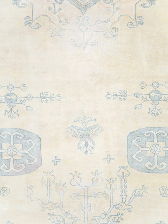 Vintage Cotton Agra Carpet, No.17799 - Gss