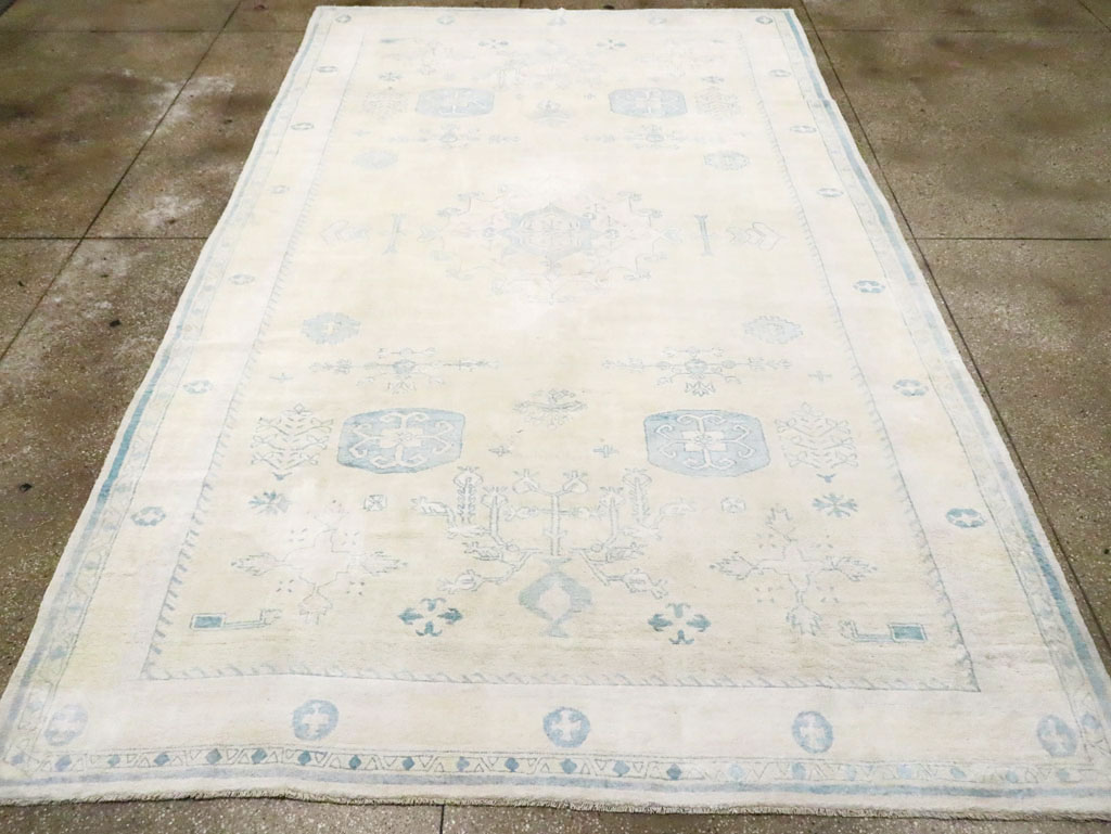 Vintage Cotton Agra Carpet, No.17799 - Gss