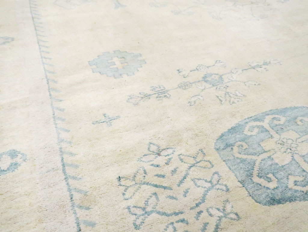 Vintage Cotton Agra Carpet, No.17799 - Gss
