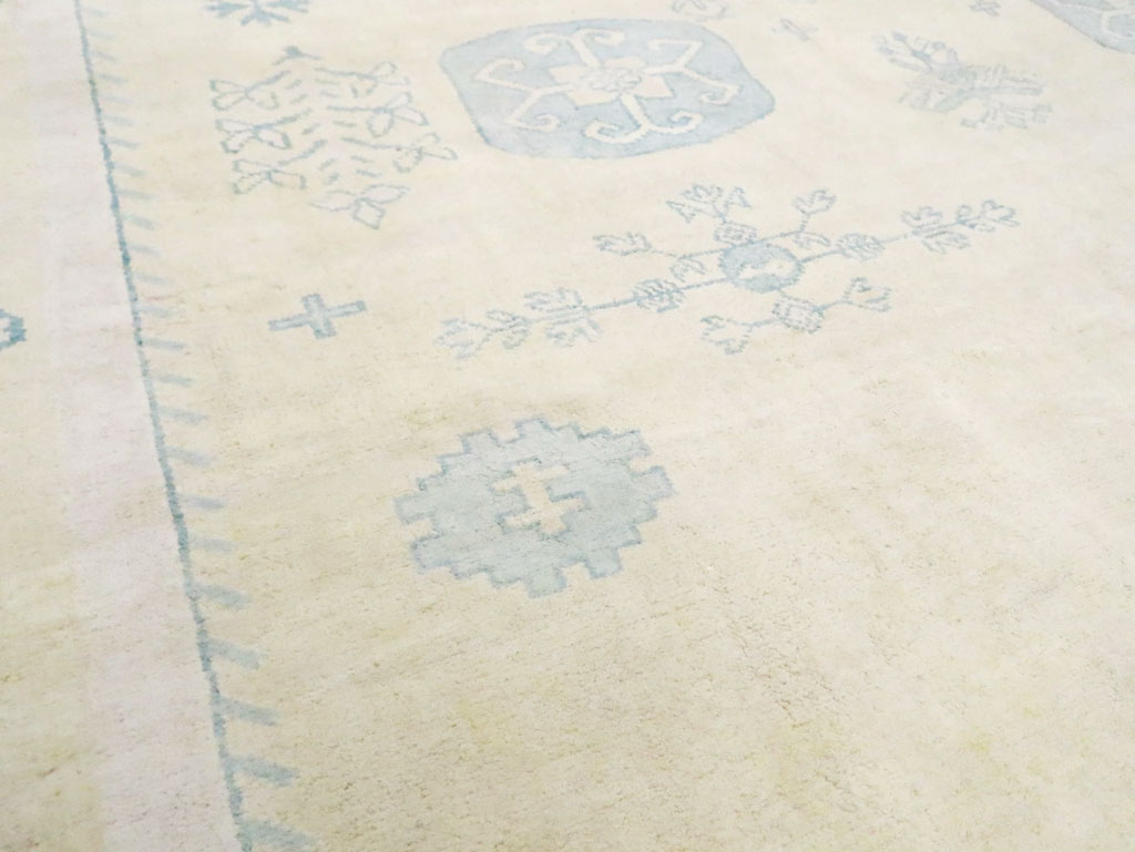 Vintage Cotton Agra Carpet, No.17799 - Gss