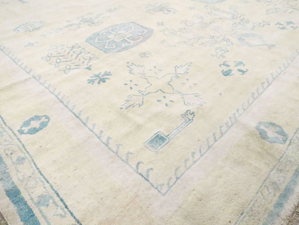 Vintage Cotton Agra Carpet, No.17799 - Gss