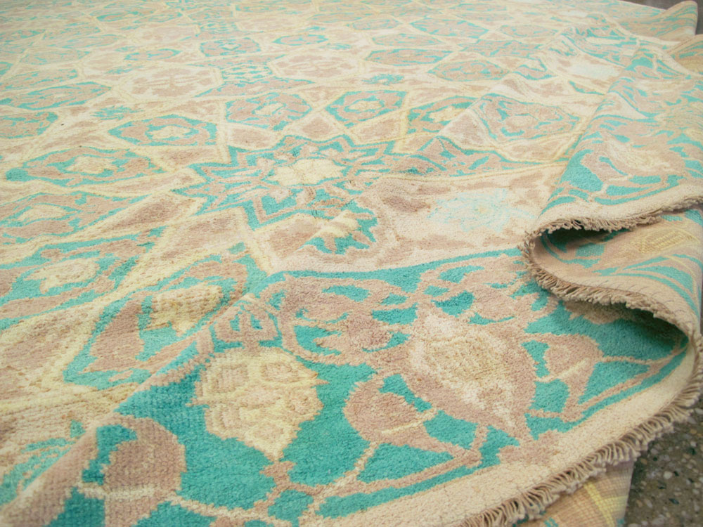 Antique Indian Cotton Agra Carpet, No.17806 - Gss