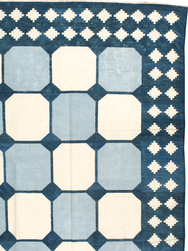 Vintage Indian Flatweave Kilim Dhurrie, No.17815 - Gss