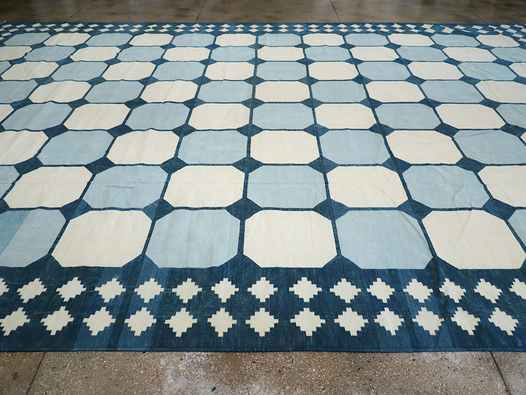 Vintage Indian Flatweave Kilim Dhurrie, No.17815 - Gss