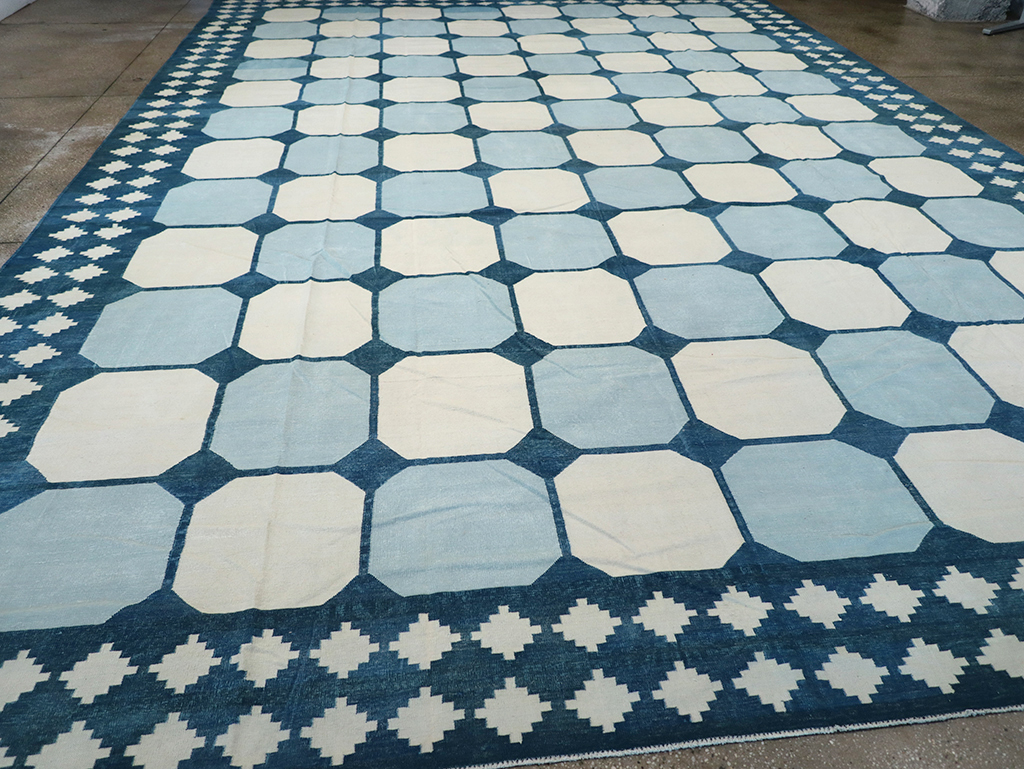 Vintage Indian Flatweave Kilim Dhurrie, No.17815 - Gss