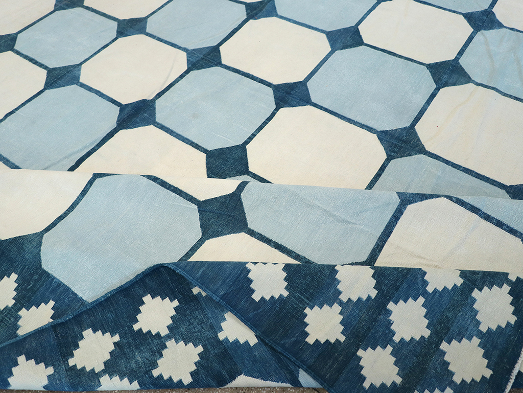 Vintage Indian Flatweave Kilim Dhurrie, No.17815 - Gss